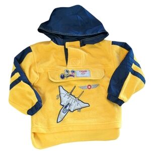 🍁2/$7🍁BASIC EDITIONS Yellow and Navy Jet Hoodie